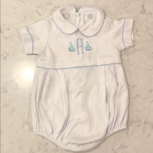 Monogram knit romper ‘H’